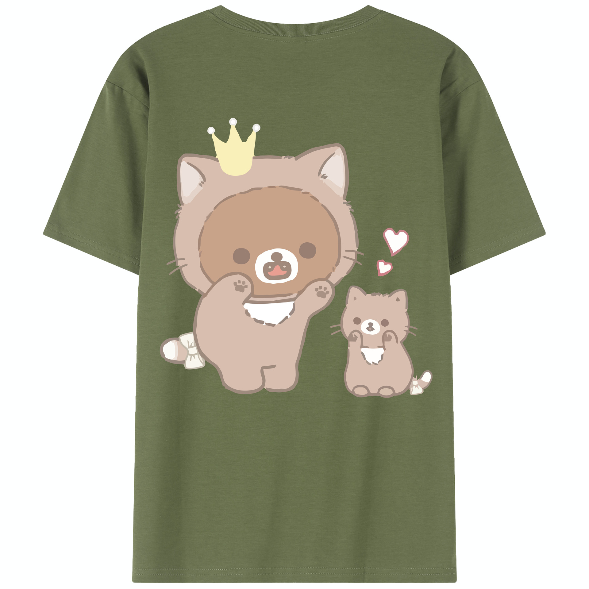 （画像用） リラックマ リラックマ キイロイトリ Rilakkuma Korilakkuma Kiiroitori 綿100％半袖Tシャツ（背面プリント）